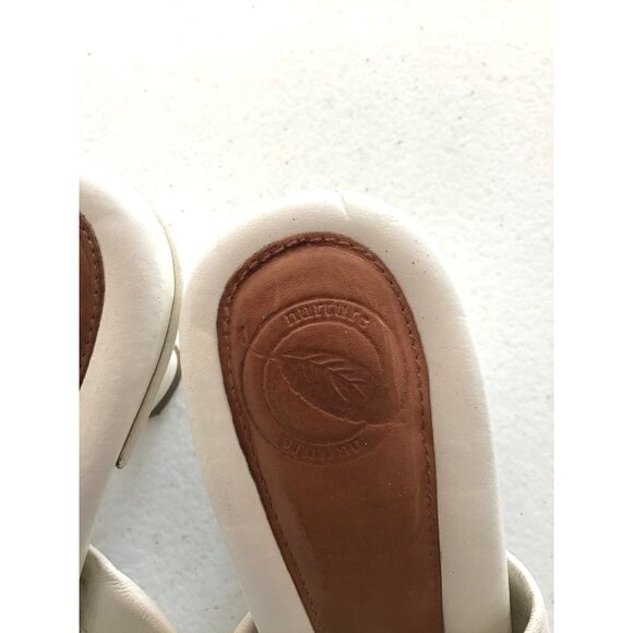 NURCARE- WOMENS WHITE SLIP-ON HEEL SANDALS SIZE 7 - Picture 5 of 8